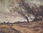 Le coup de vent (mk11)  Jean Baptiste Camille  Corot